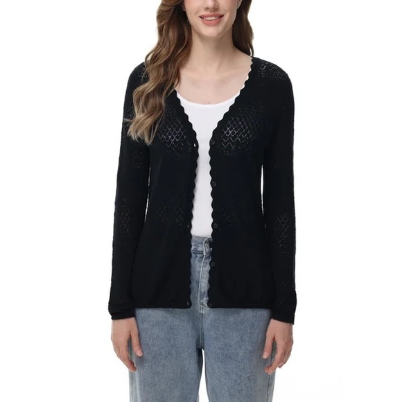 Frye Sweaters - Frye Women's Pointelle button front Cardigan nwt